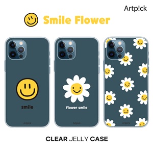 [케이스] 스마일 플라워 투명젤리 케이스