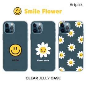 [케이스] 스마일 플라워 투명젤리 케이스