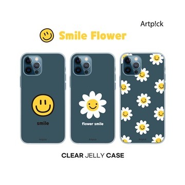 [케이스] 스마일 플라워 투명젤리 케이스
