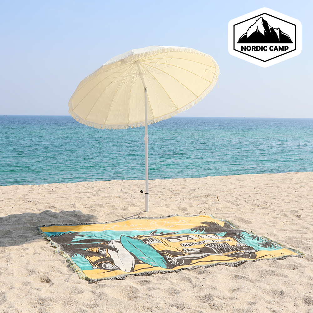 [노르딕 캠프] 어반 화이트 파라솔 (스탠드 포함) NOR-UP01