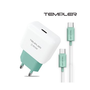 [충전기. 블루투스. 기타] [템플러] PD 15W 1포트 가정용 고속충전기(C to C)