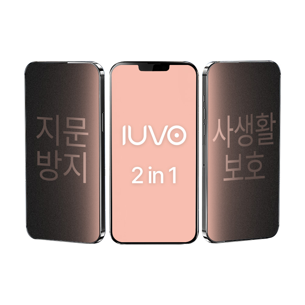 [필름] [IUVO] i-series 지문방지 사생활보호 지문인식 강화유리(1매)