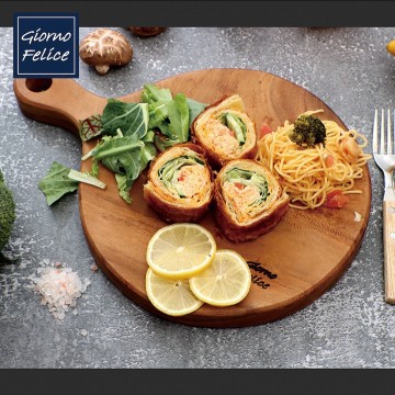 [죠르노펠리체] 프리미엄 월넛 원형 나무도마 GF-WCBRW