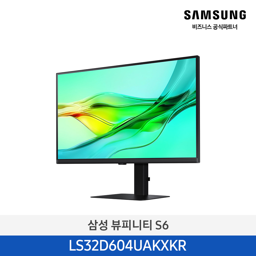 [삼성][32인치] 뷰피니티 S6 고해상도 모니터 80.1cm(QHD,100Hz) 32인치 [LS32D604UAKXKR] 4월