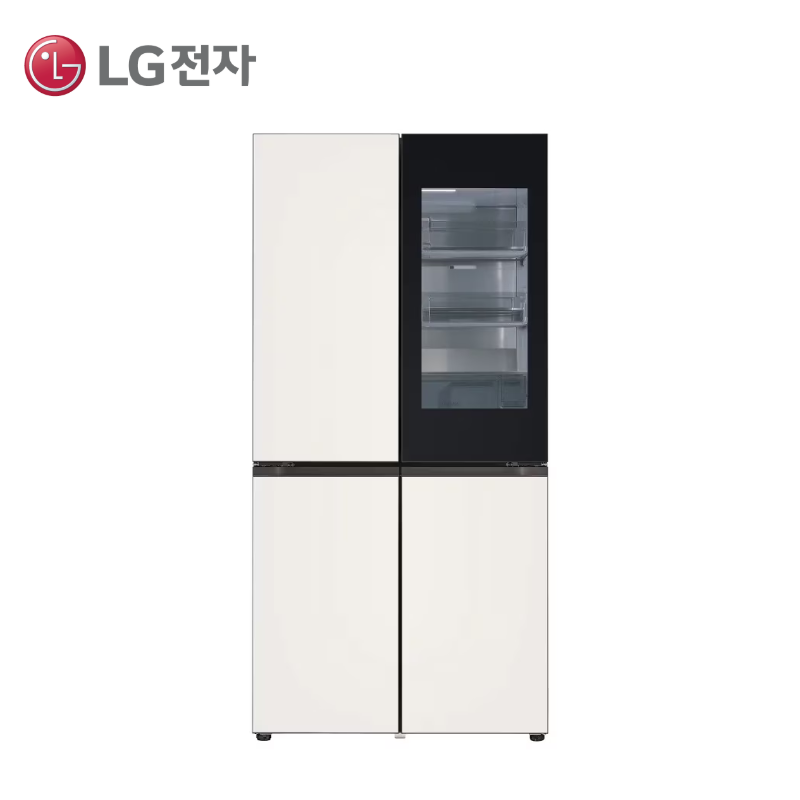 [LG] 디오스 오브제컬렉션 STEM 베이직 냉장고 Fit & Max (노크온) 601L 2등급 베이지 [M626GBB352]
